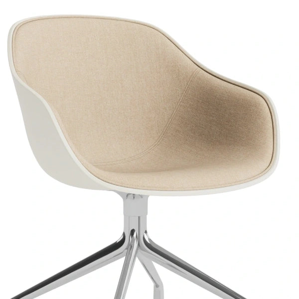 HAY AAC 224 front upholstery in Metaphor 035 with exposed melange cream shell edge