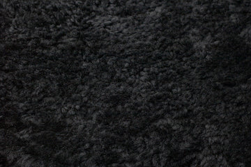 Sheepskin fabric — colour Black, manufacturer swatch