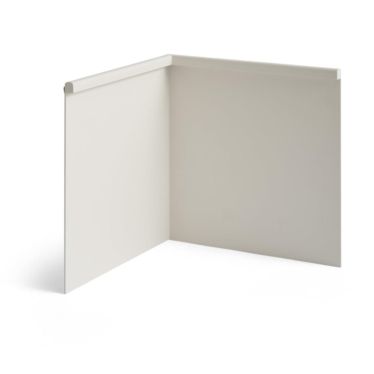 HAY LBM Corner Table Lamp in cream white, folded steel form