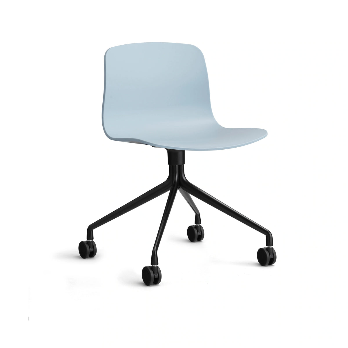 HAY About a Chair - AAC 14, Legs: Black Powder Coated Aluminium, Colour: Slate Blue