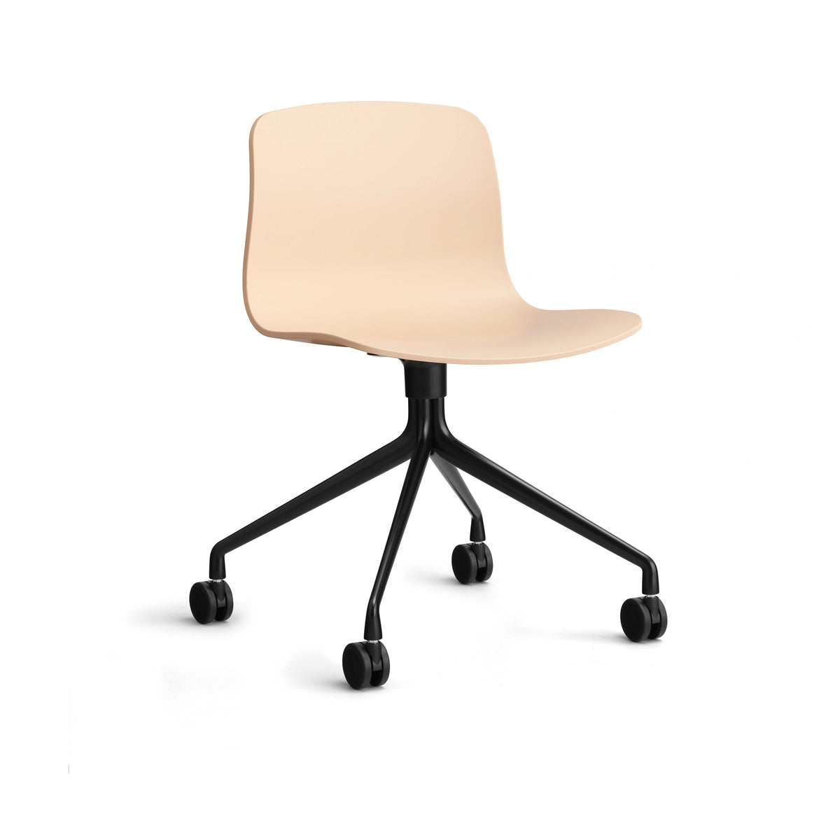HAY About a Chair - AAC 14, Legs: Black Powder Coated Aluminium, Colour: Pale Peach
