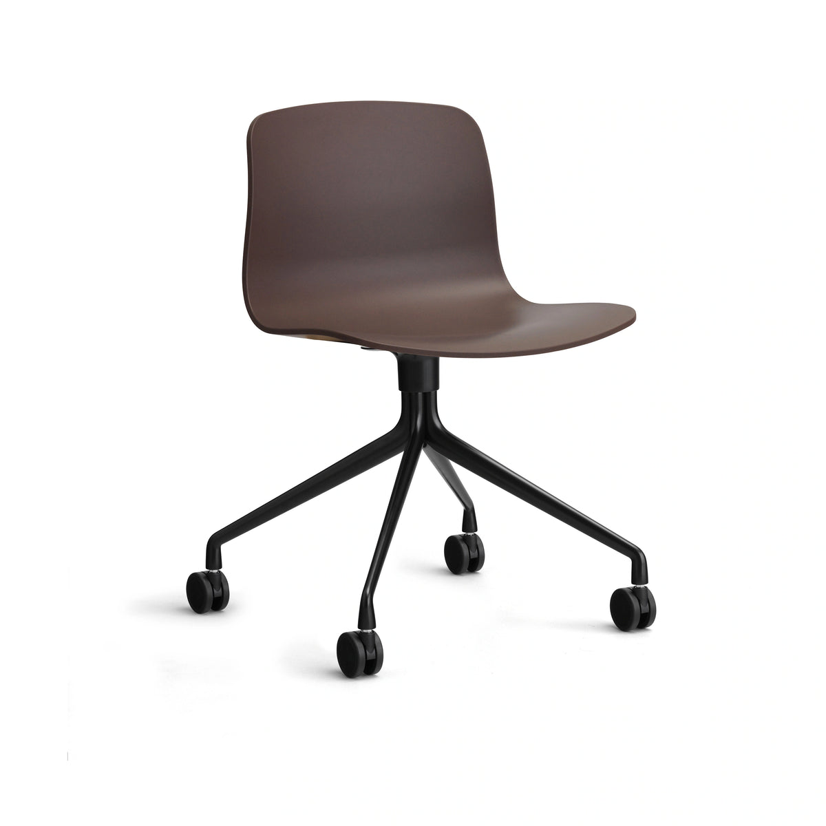 HAY About a Chair - AAC 14, Legs: Black Powder Coated Aluminium, Colour: Raisin