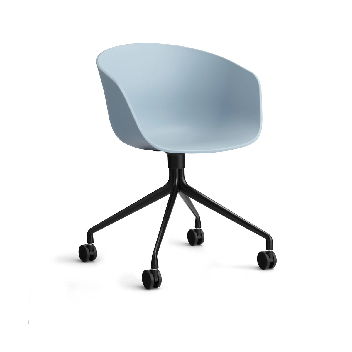 HAY About a Chair - AAC 24, Colour: Slate Blue, Legs: Black Powder Coated Aluminium