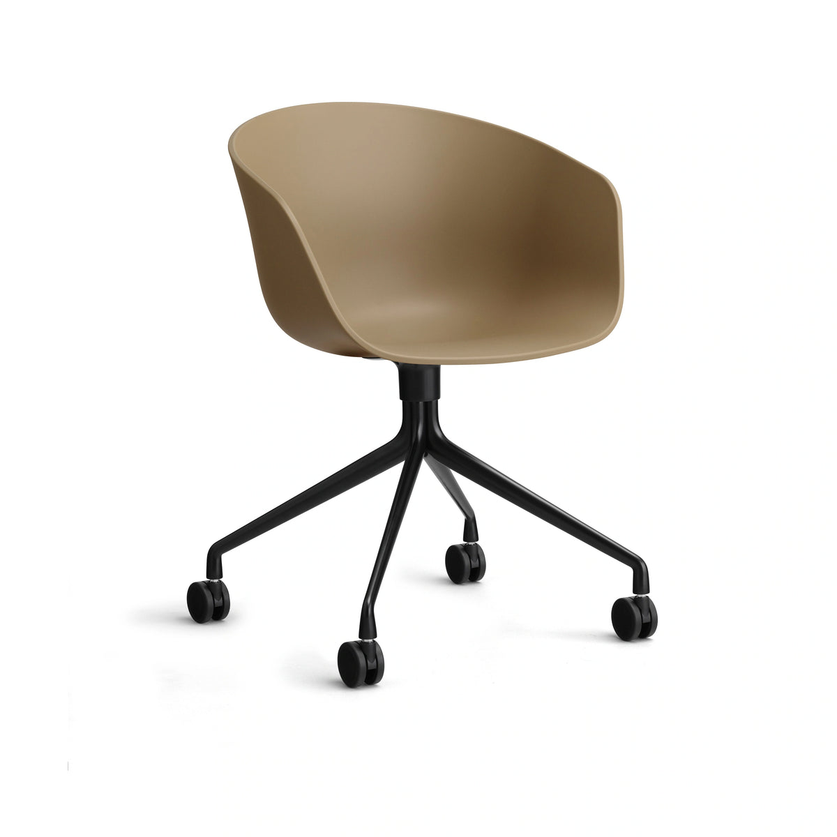 HAY About a Chair - AAC 24, Colour: Clay, Legs: Black Powder Coated Aluminium