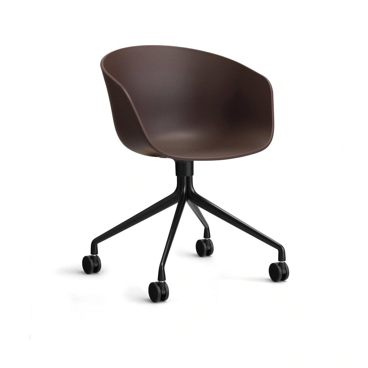 HAY About a Chair - AAC 24, Colour: Raisin, Legs: Black Powder Coated Aluminium