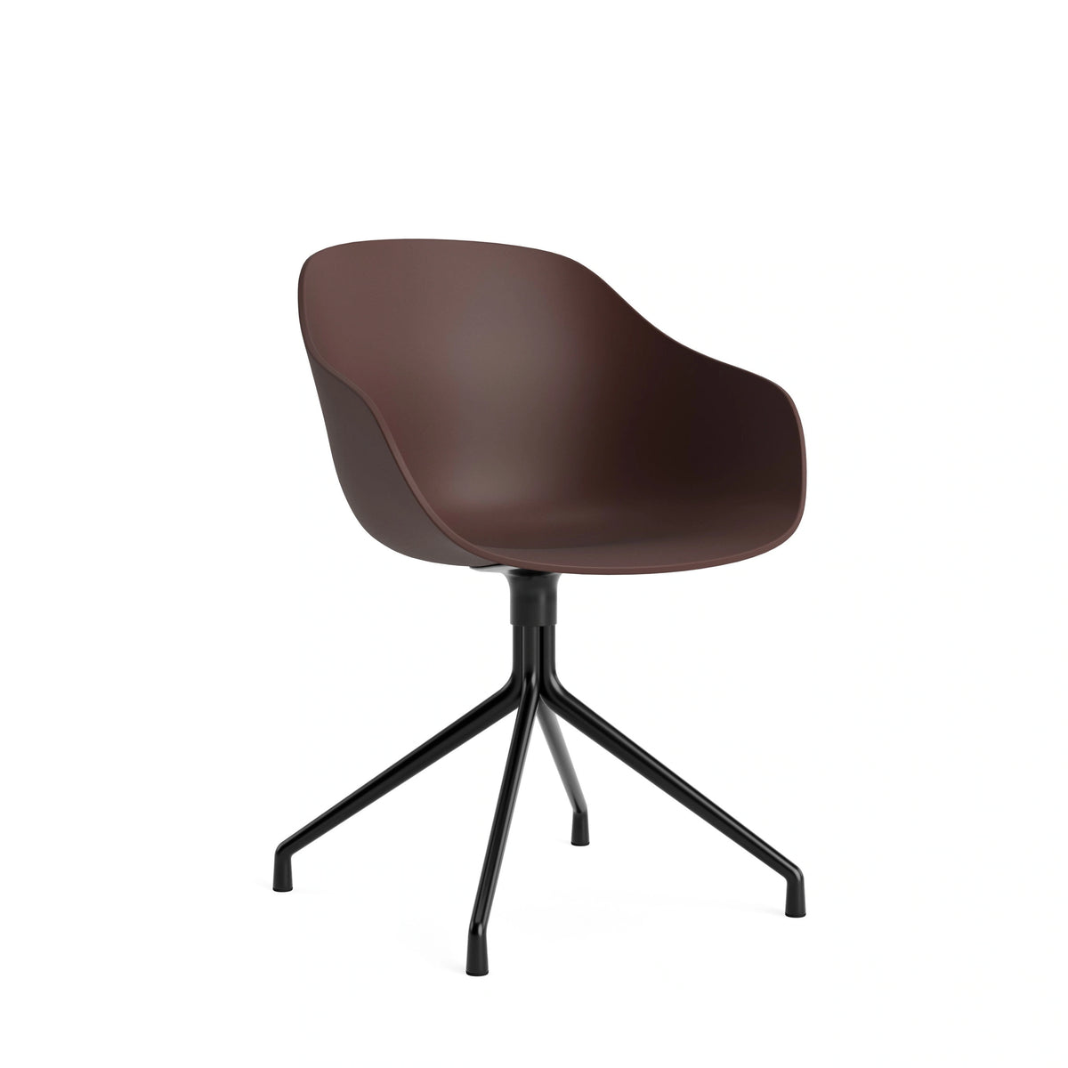 HAY About a Chair - AAC 220, Colour: Raisin, Legs: Black Powder Coated Aluminium
