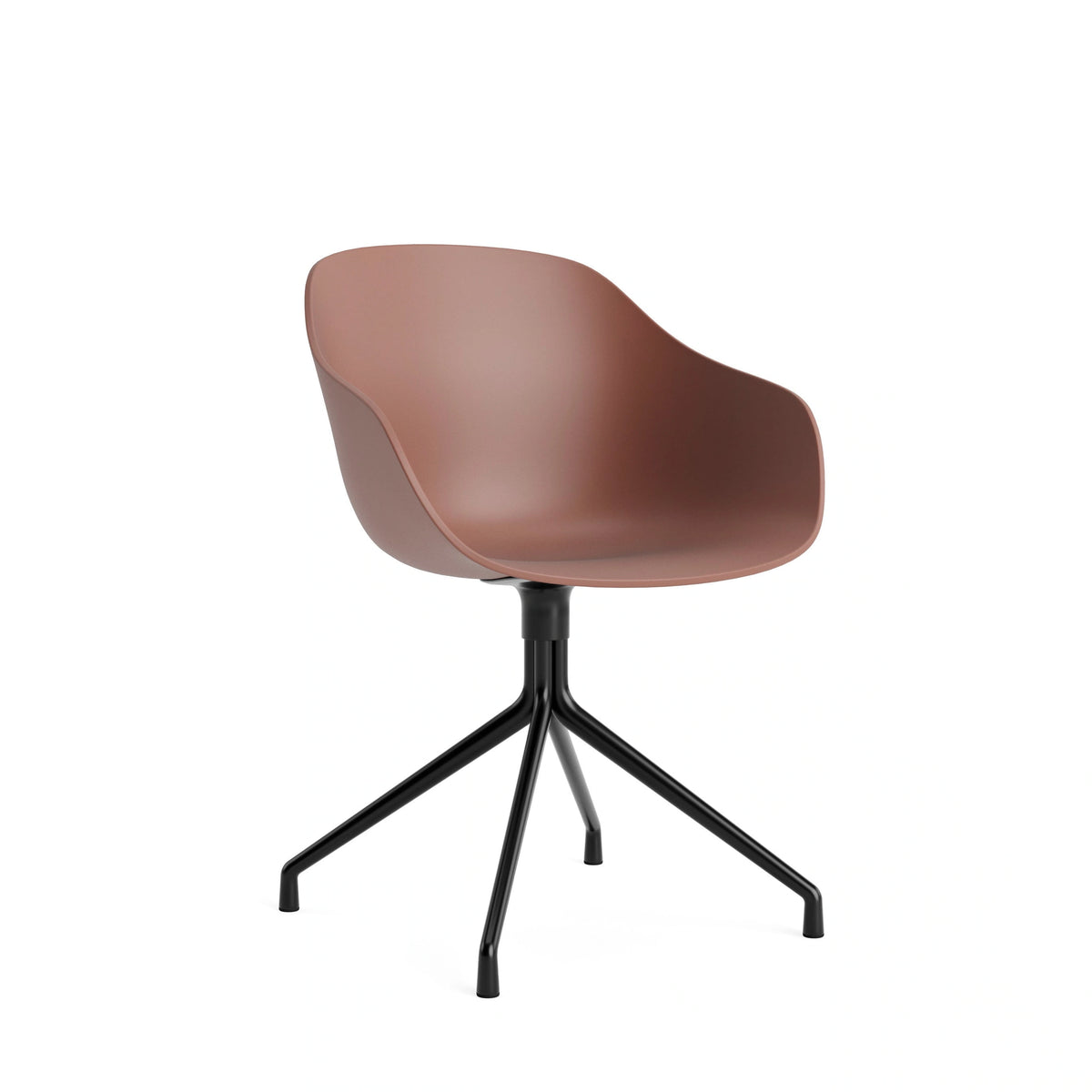 HAY About a Chair - AAC 220, Colour: Soft Brick, Legs: Black Powder Coated Aluminium