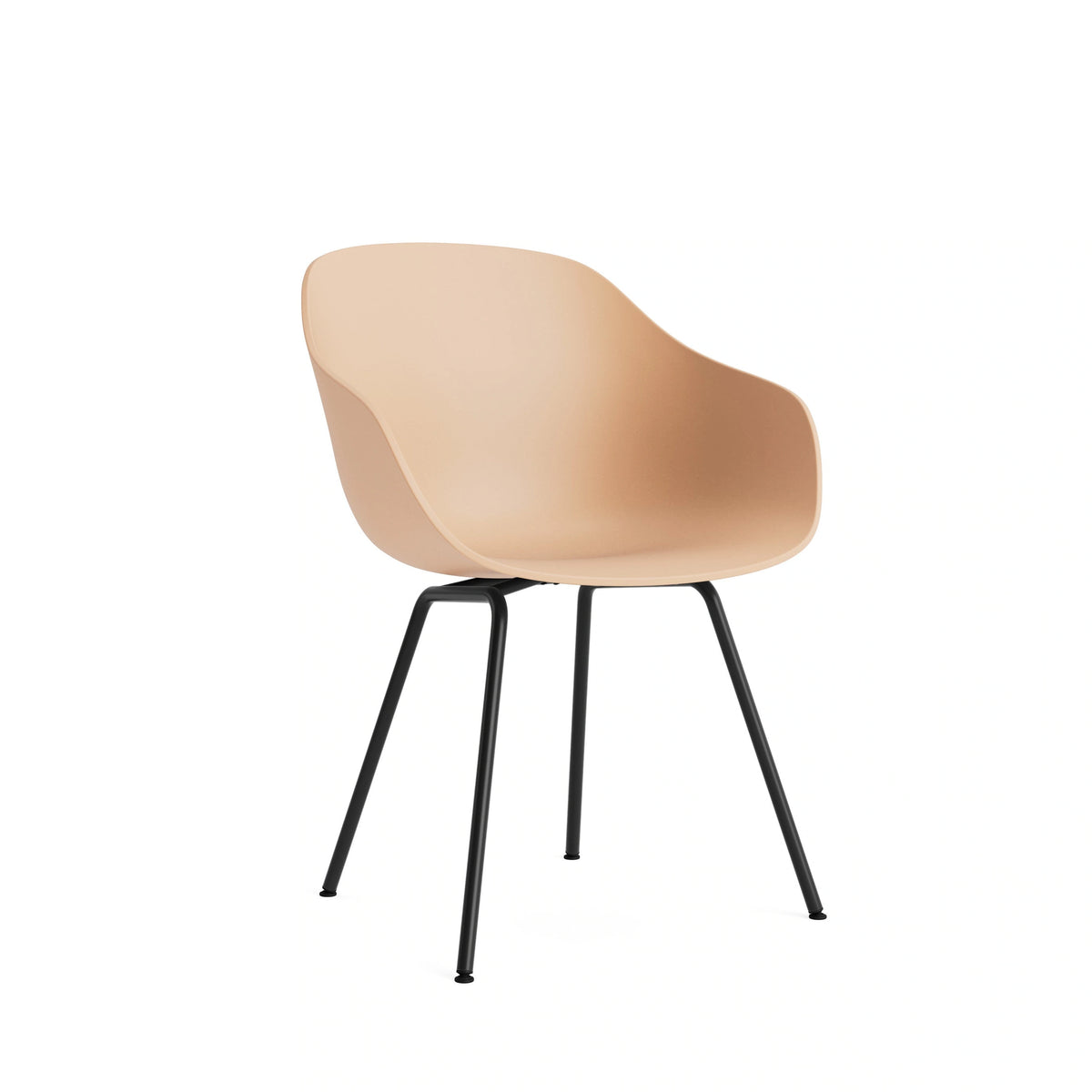 HAY About a Chair - AAC 226, Colour: Pale Peach, Legs: Black Powder Coated Steel