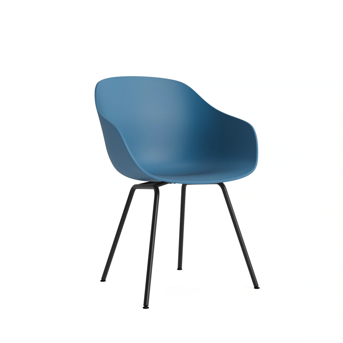 HAY About a Chair - AAC 226, Colour: Azure Blue, Legs: Black Powder Coated Steel