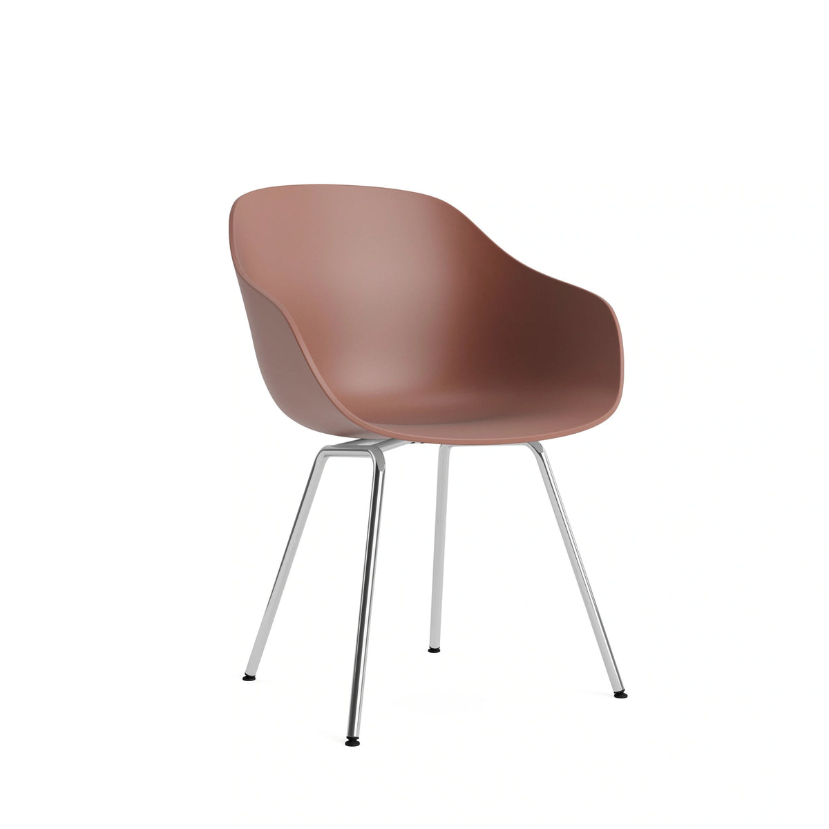 HAY About a Chair - AAC 226, Colour: Soft Brick, Legs: Chromed Steel