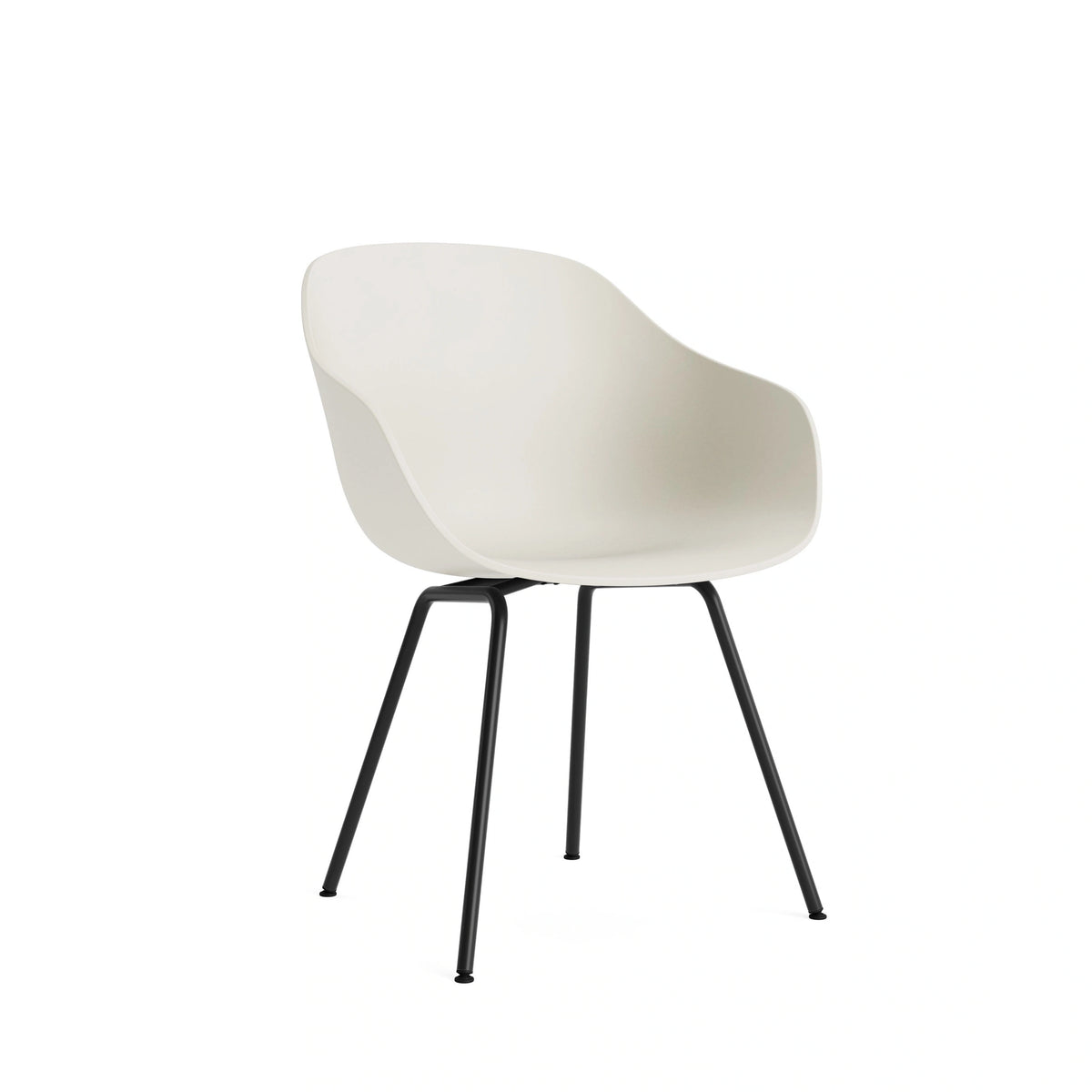HAY About a Chair - AAC 226, Colour: Melange Cream, Legs: Black Powder Coated Steel