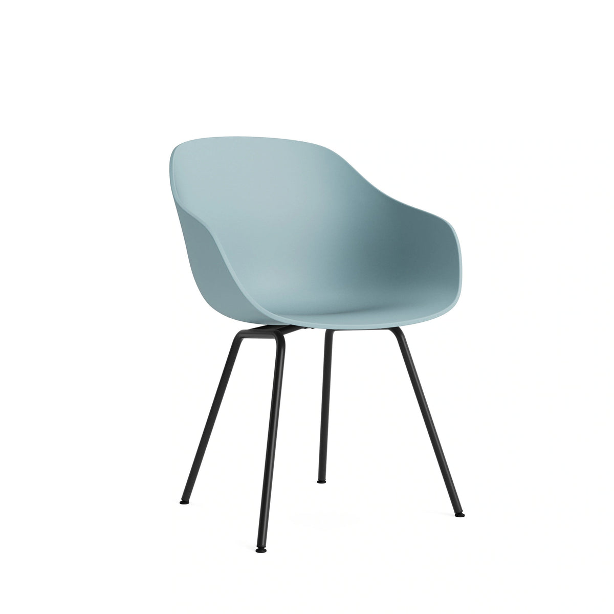 HAY About a Chair - AAC 226, Colour: Dusty Blue, Legs: Black Powder Coated Steel