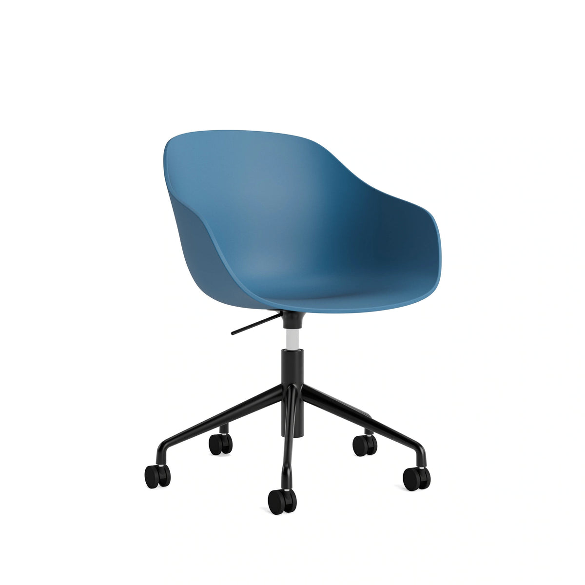 HAY About a Chair - AAC 252, Colour: Azure Blue, Legs: Black Powder Coated Aluminium
