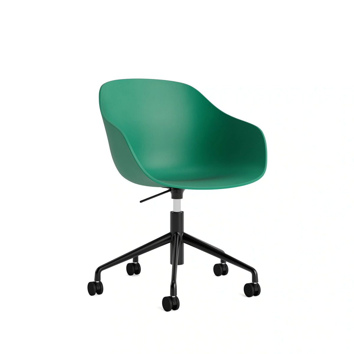 HAY About a Chair - AAC 252, Colour: Teal Green, Legs: Black Powder Coated Aluminium