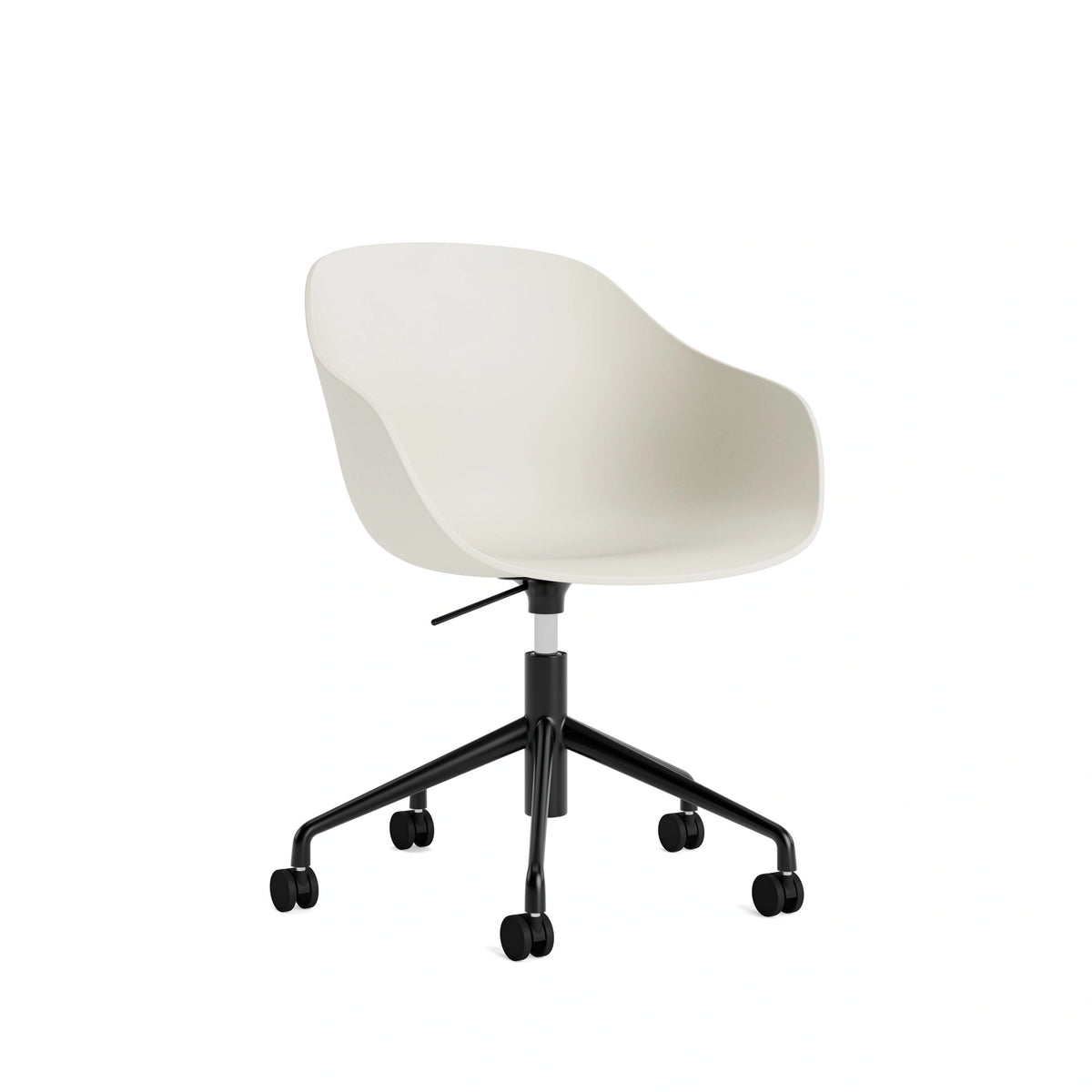 HAY About a Chair - AAC 252, Colour: Melange Cream, Legs: Black Powder Coated Aluminium