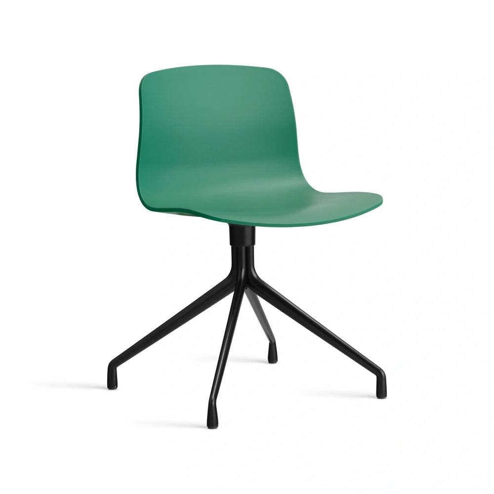 HAY AAC 10 bare shell in teal green with black powder coated aluminium four-star swivel base