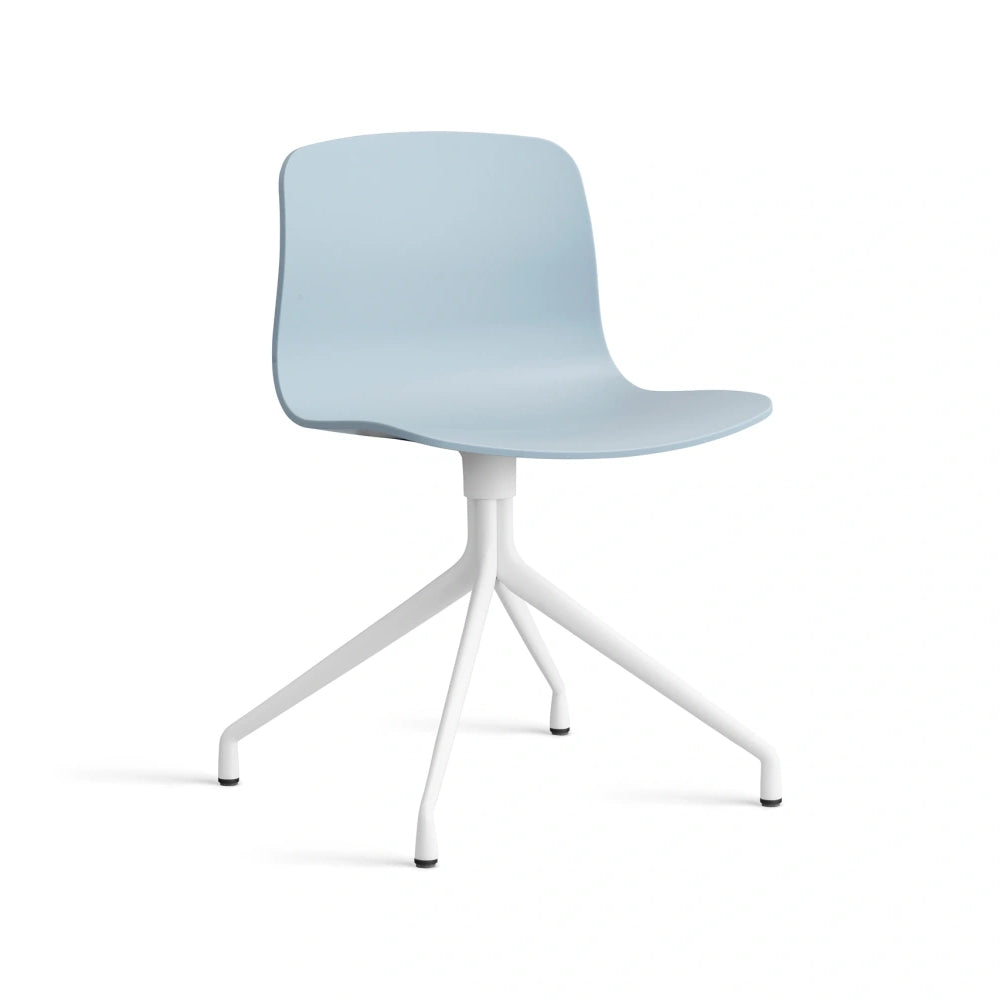 HAY AAC 10 bare shell in slate blue with white powder coated aluminium four-star swivel base