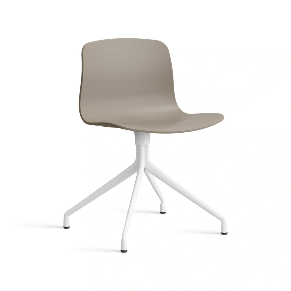 HAY AAC 10 bare shell in khaki with white powder coated aluminium four-star swivel base