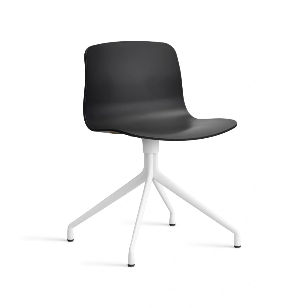 HAY AAC 10 bare shell in black with white powder coated aluminium four-star swivel base