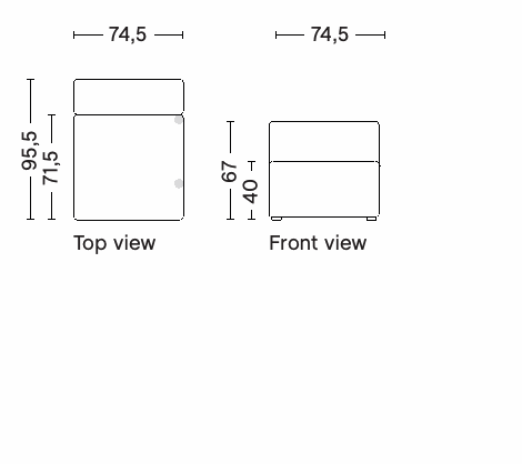HAY Mags module 1063LE, manufacturer technical drawing