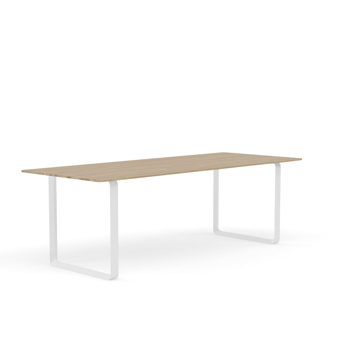 Muuto 70/70 Table in solid oak with white legs, 225 x 90cm