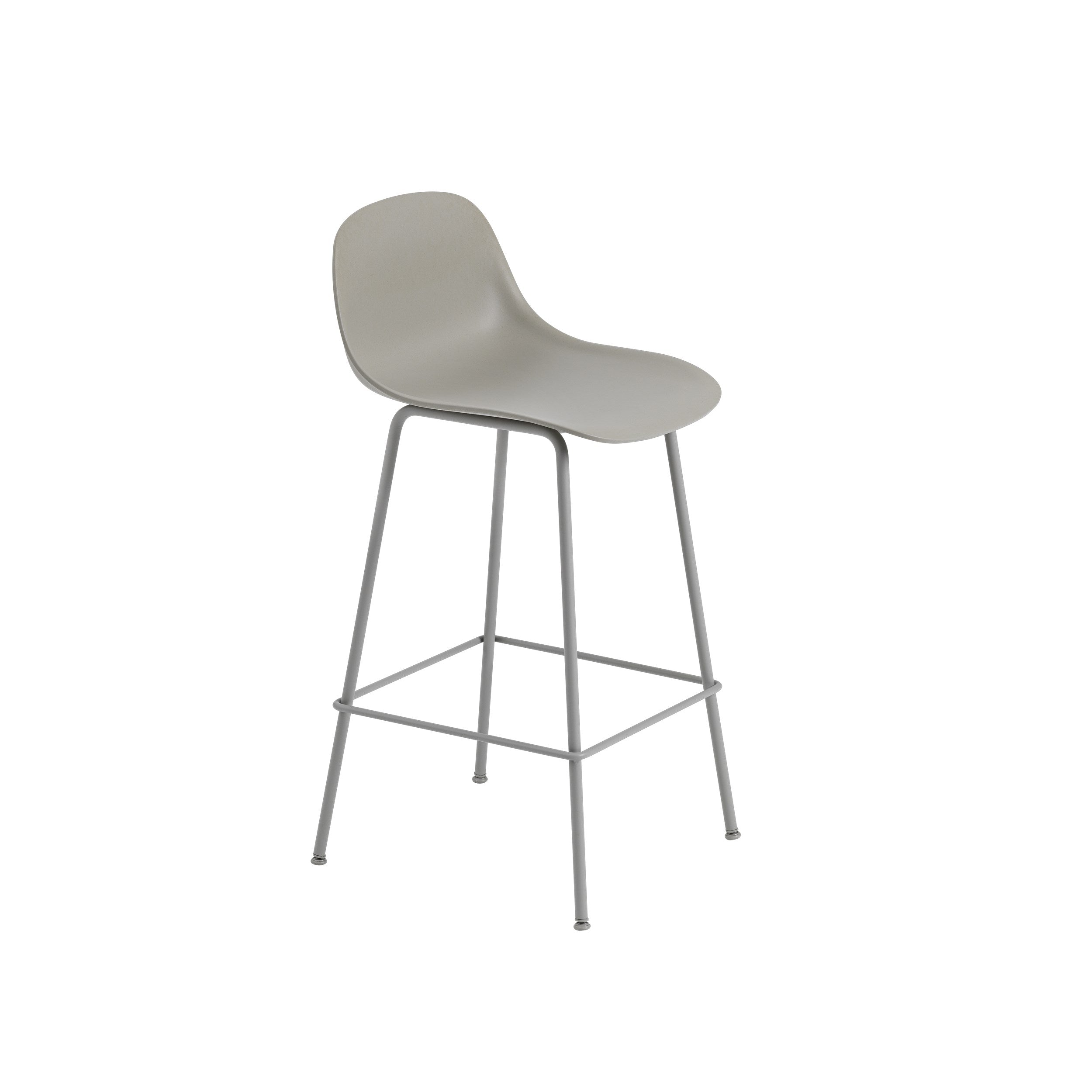 Muuto Fiber Counter & Bar Stool with Backrest - Tube Base
